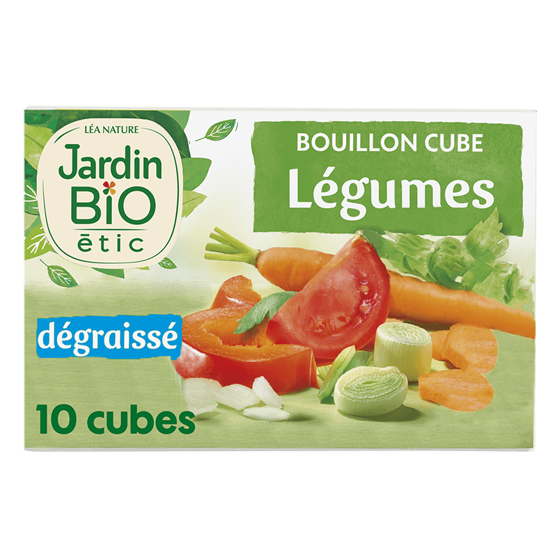 Bouillon cube de légumes bio - Bouillon cube dégraissé