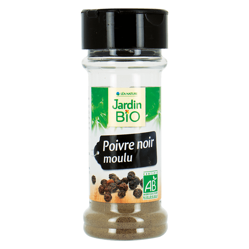 Poivre noir moulu bio - Condiments et poivres bio