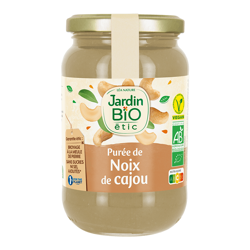 purée de noix de cajou sans huile de palme - Jardin BiO étic®