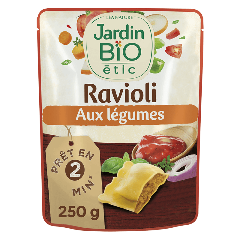 Ravioli aux légumes bio en sachet express - Raviolis bio